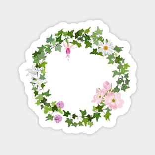 Wild flower garland Sticker